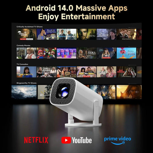 TechFlow™ 4K Smart Portable Projector