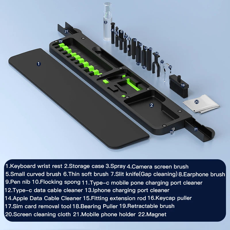 TechFlow™ 22-in-1 Ultimate Device Cleaning Kit