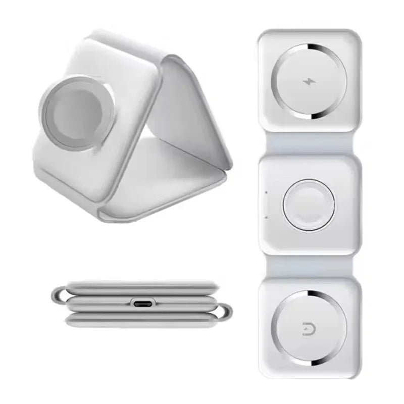 TechFlow™ 3-in-1 Foldable Magnetic Charging Station