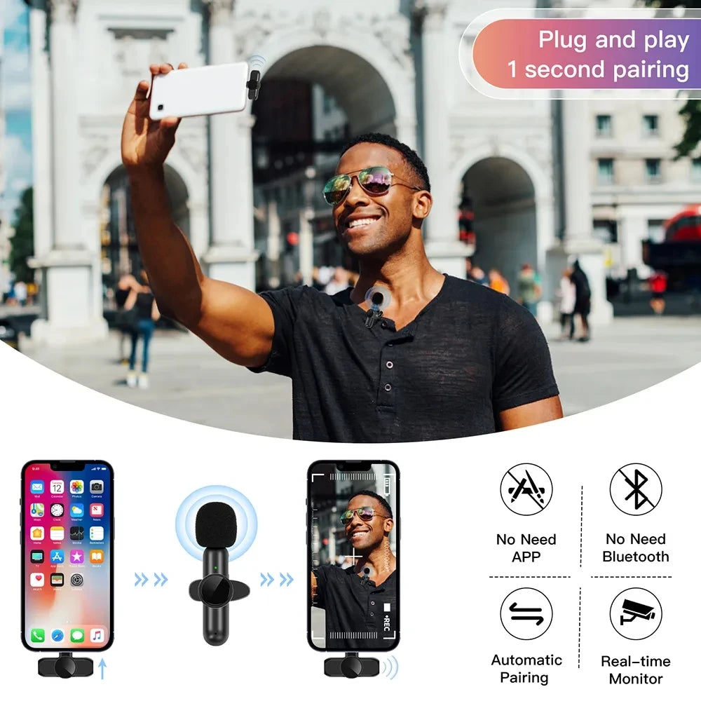 TechFlow™ Pro Wireless Lavalier Microphone